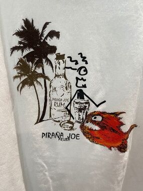 NWOT Pirana Joe Aruba Rum Tee XXL/2XL white